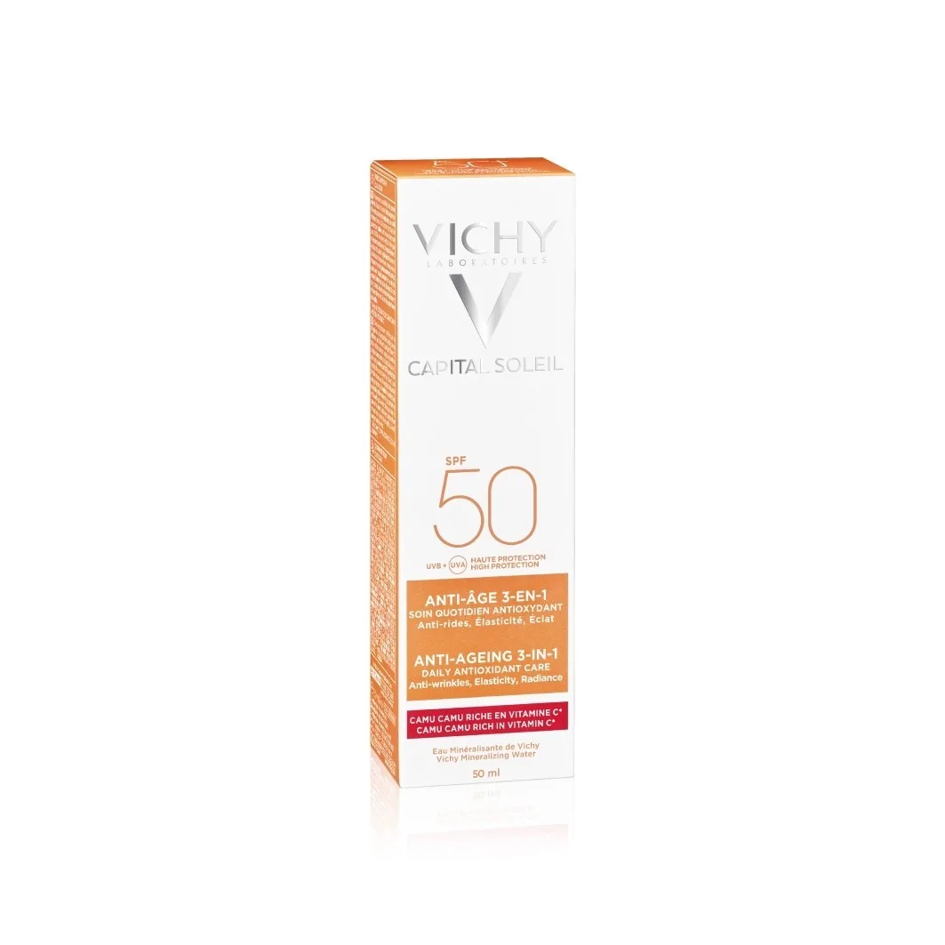 Солнцезащитный крем Capital Soleil Anti-Age SPF 50 Vichy, 50 мл — фото 4