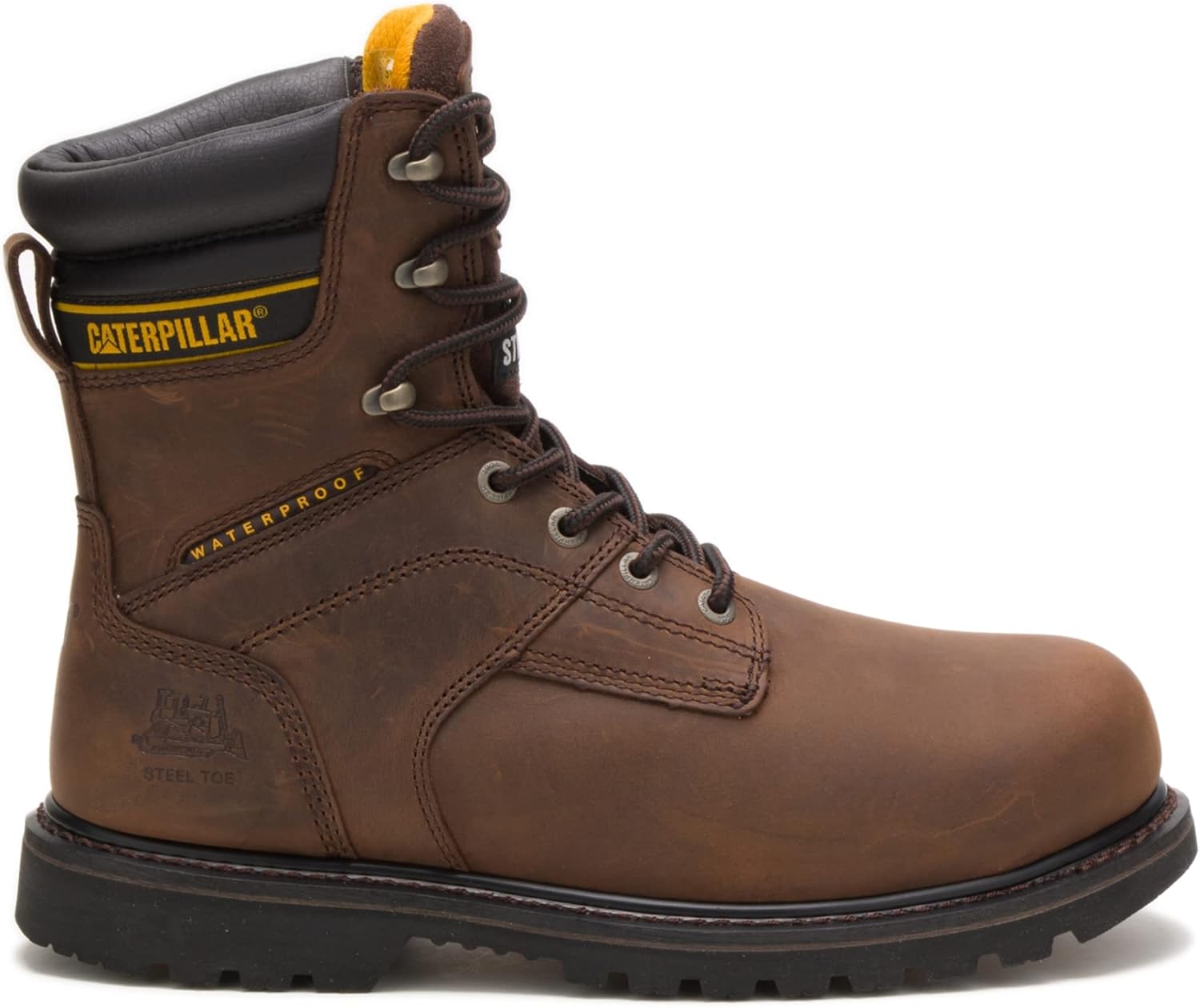 

Мужские ботинки CAT Salvo 8 с водонепроницаемым стальным носком, темно-коричневый