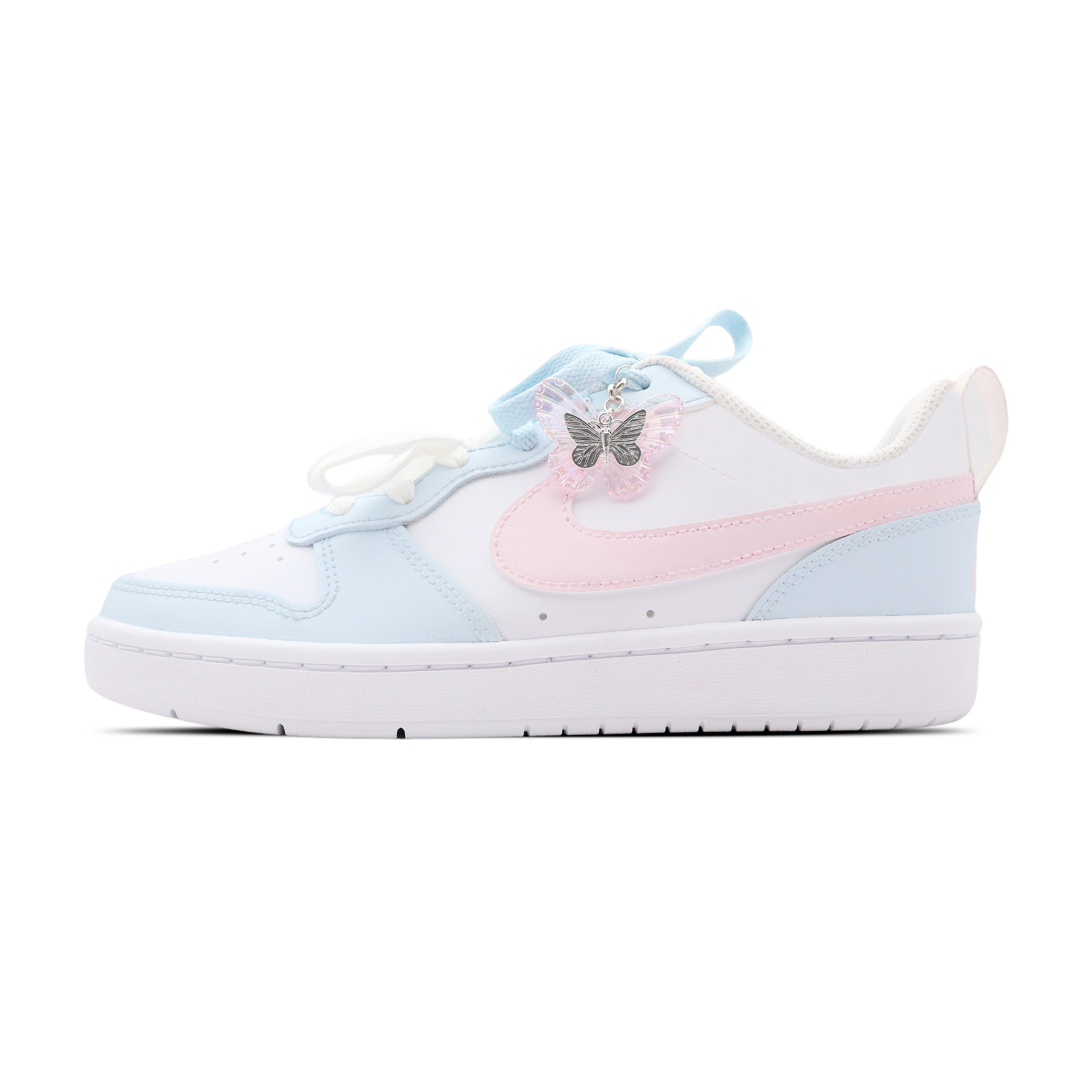 

Кроссовки для скейтбординга Court Borough 2 Court Borough Low 2 для подростков Nike, синий/розовый