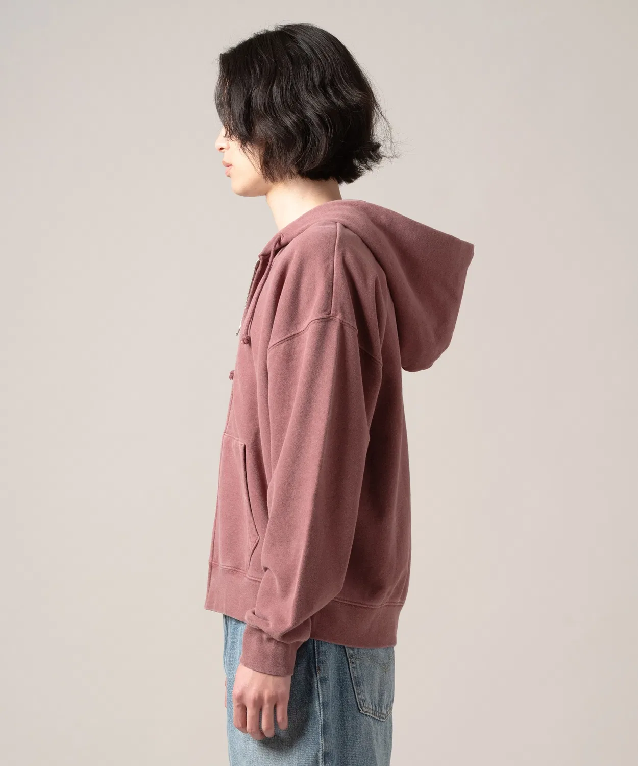 Толстовка Levi's Hayes Boxy Full-Zip, розовая — фото 2