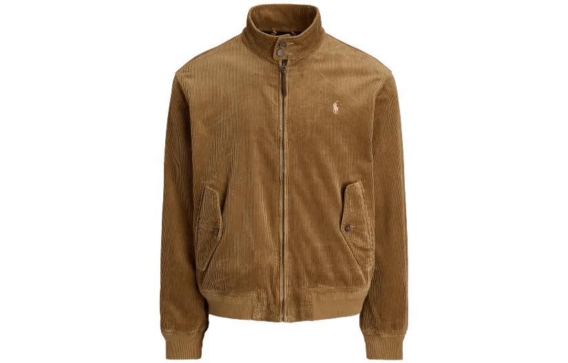 Вышитая куртка-бомбер на молнии с пони Polo Ralph Lauren, коричневый — фото 4