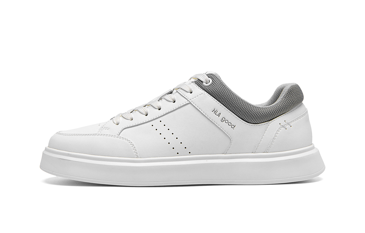 

HLA Низкие скейтерские кроссовки мужские бело-серые, цвет White Gray