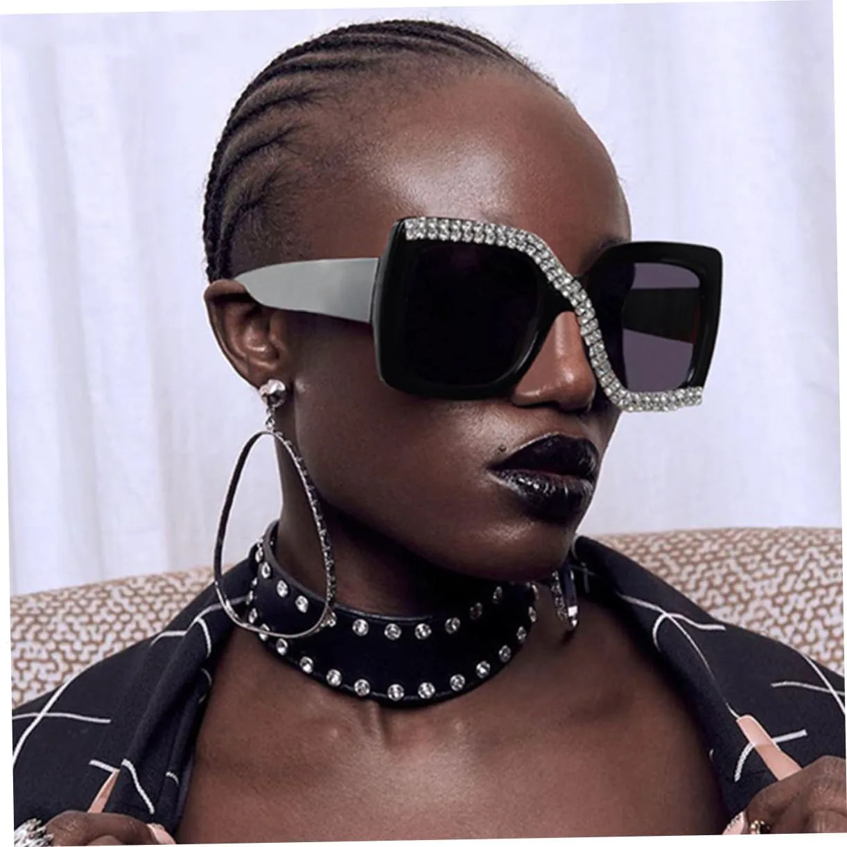 

Солнцезащитные очки Yardwe 5 шт. большие квадратные женские в стиле ретро, ​​стильные и удобные для вечеринок, шопинга и активного отдыха на природе, Black