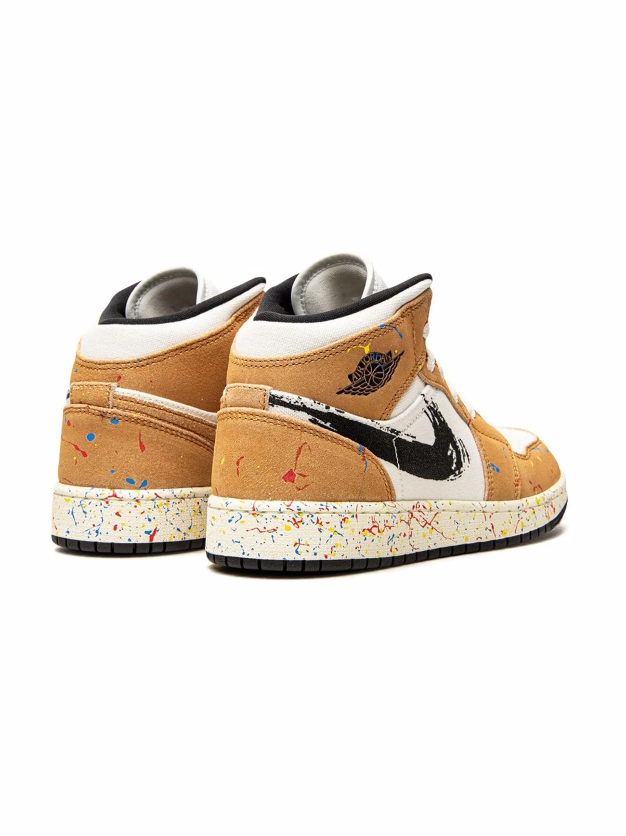 Кроссовки Air Jordan 1 Mid SE Jordan Kids, коричневый — фото 3
