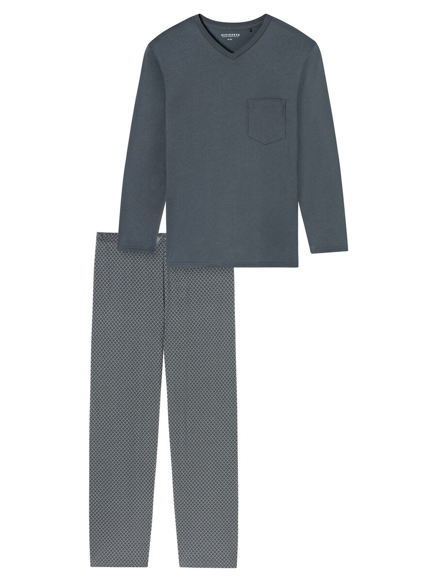 

Длинная пижама SCHIESSER Comfort Essentials, темно-серый