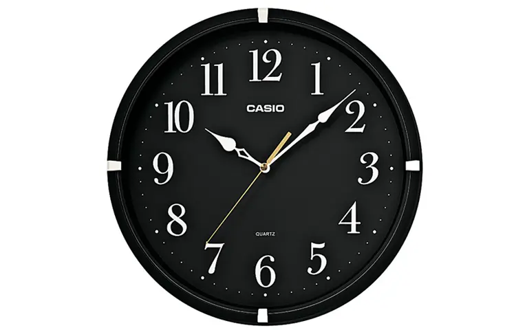 

CASIO Часы Quartz Movement Resin Wall Clock Unisex Black IQ 88 1PF, Black Dial