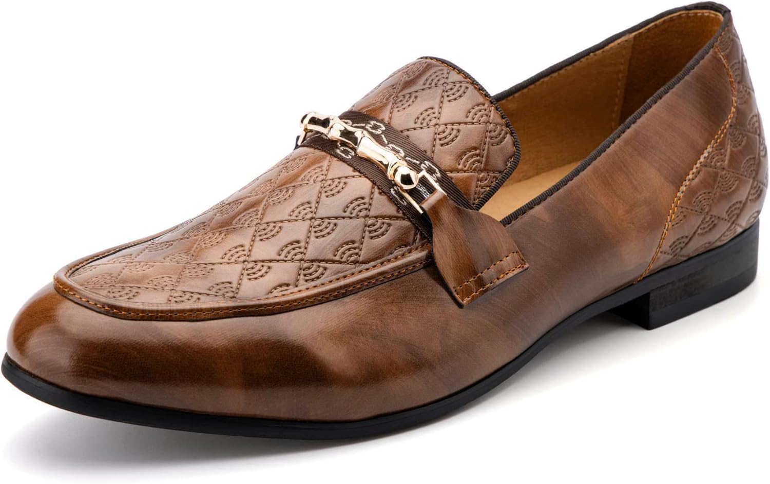 

Мужские модные классические лоферы из искусственной кожи Meijiana и свадебные туфли для мужчин, коричневый