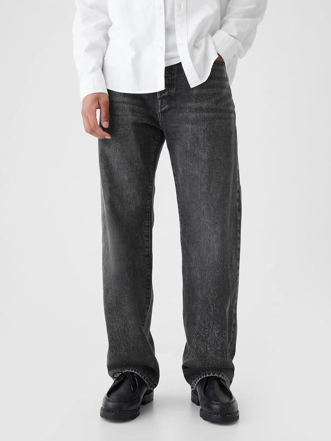 Джинсы свободные GAP, Washed Black — фото 4