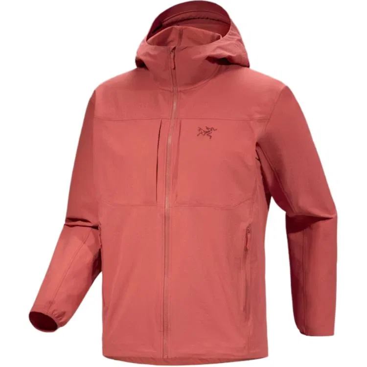 Софтшелл-куртка Gamma с капюшоном Arcteryx красная