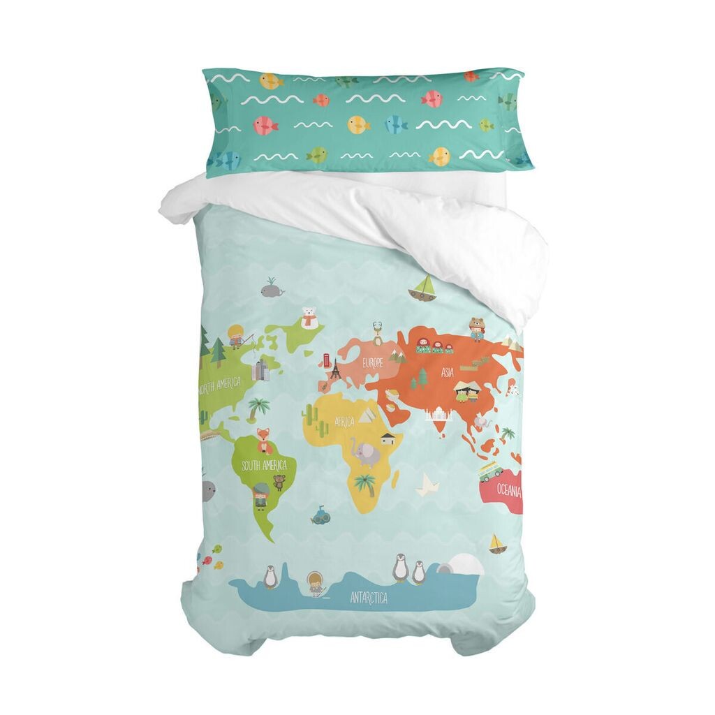 

Комплект пододеяльников HappyFriday Happynois World Map Colorful, 2 предмета