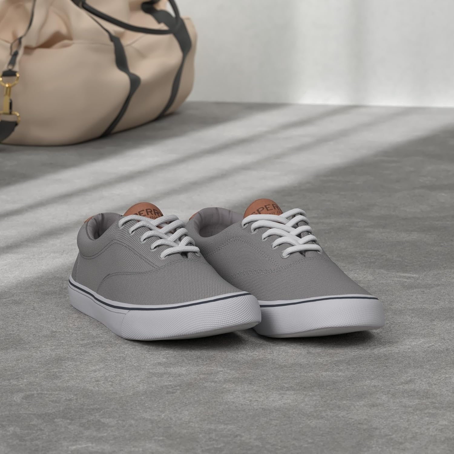 Мужские лодочные туфли Sperry Halyard с двумя отверстиями, серый — фото 3