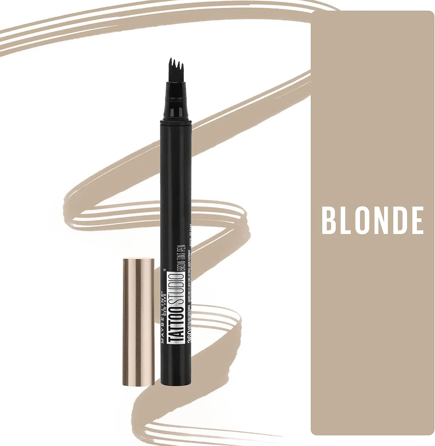 Подводка для бровей Maybelline New York TattooStudio Brow Tint Pen, оттенок blonde — фото 2