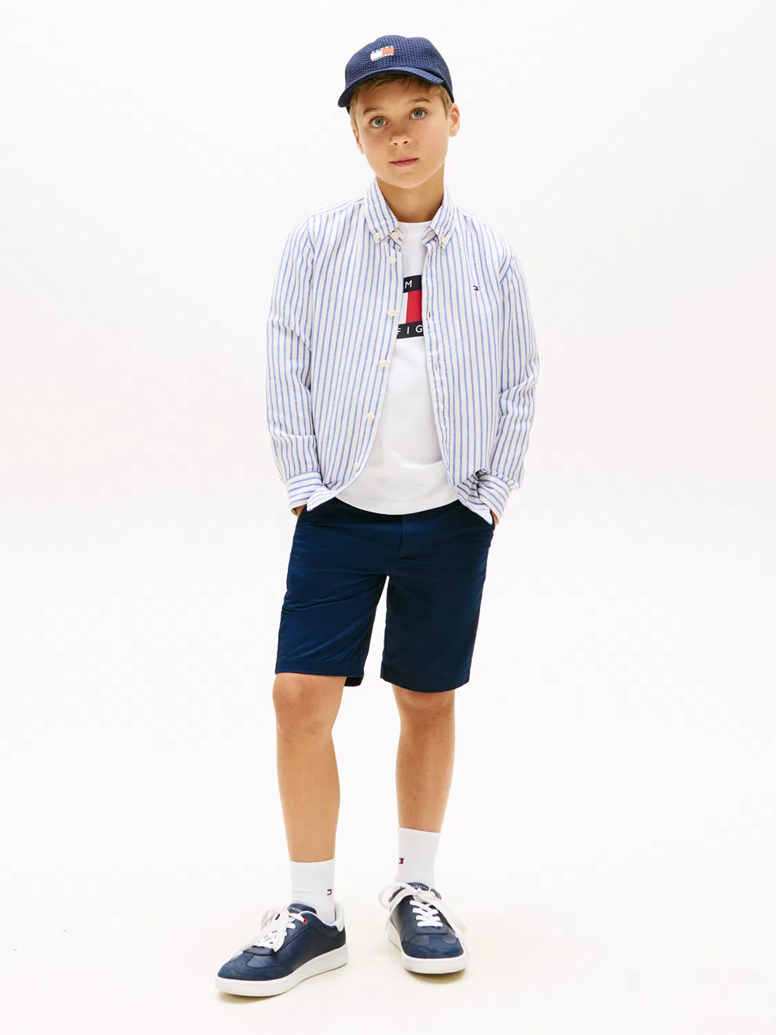 Рубашка на пуговицах стандартного кроя Tommy Hilfiger, Mottled Blue — фото 4