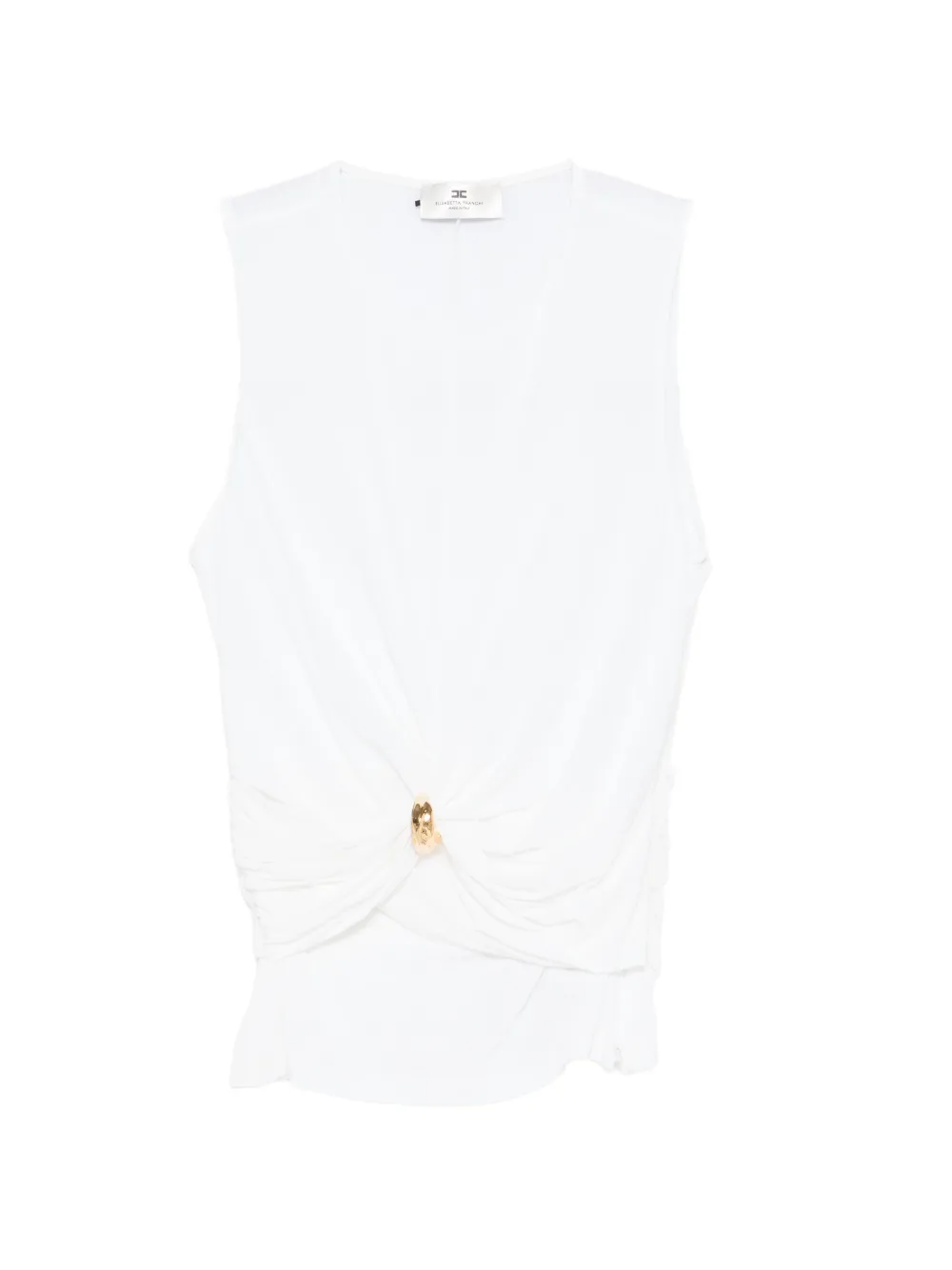 

Топ с узлом Elisabetta Franchi, белый