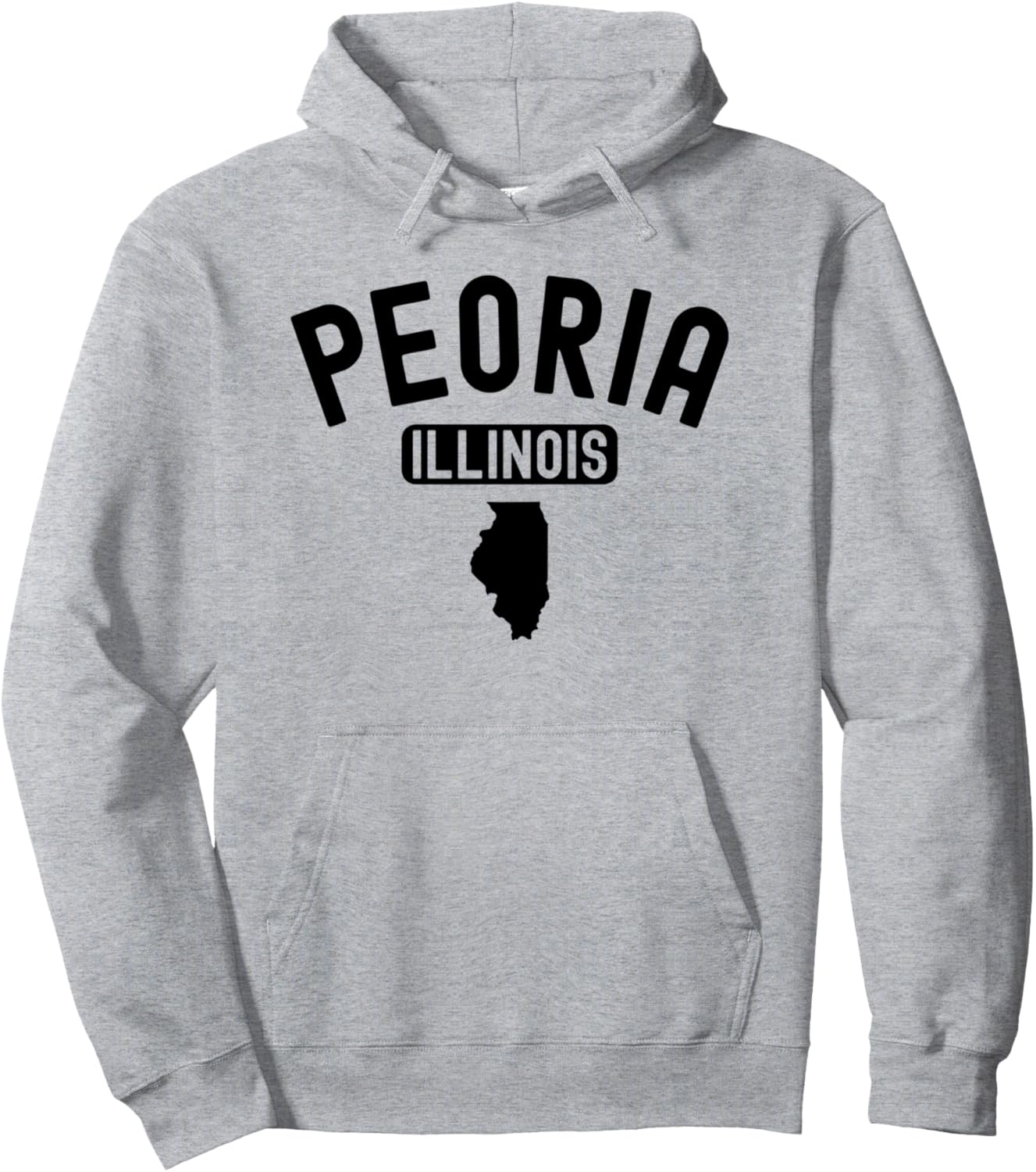 

Худи Peoria Illinois Retro Chicago Retro Vintage 309 Springfield Retro Illinois Tees, серый