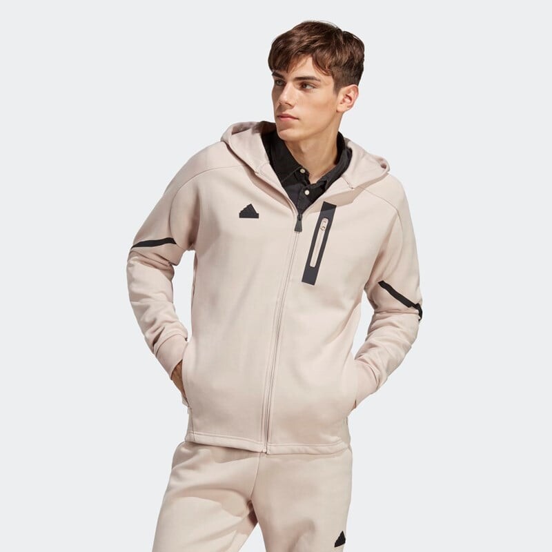 

Мужская толстовка для игрового дня с полной молнией Adidas, коричневый