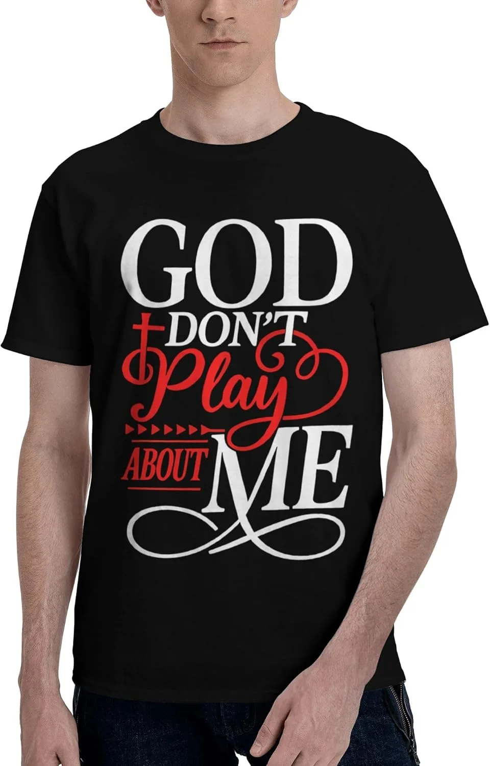 

Футболка God Dont Play About Me с коротким рукавом jSvekje