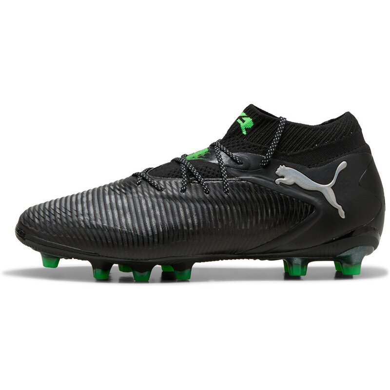 Футбольные бутсы для хард-корта Future 8 Ultimate AG Puma, цвет puma black-puma silver-fluo green — фото 4