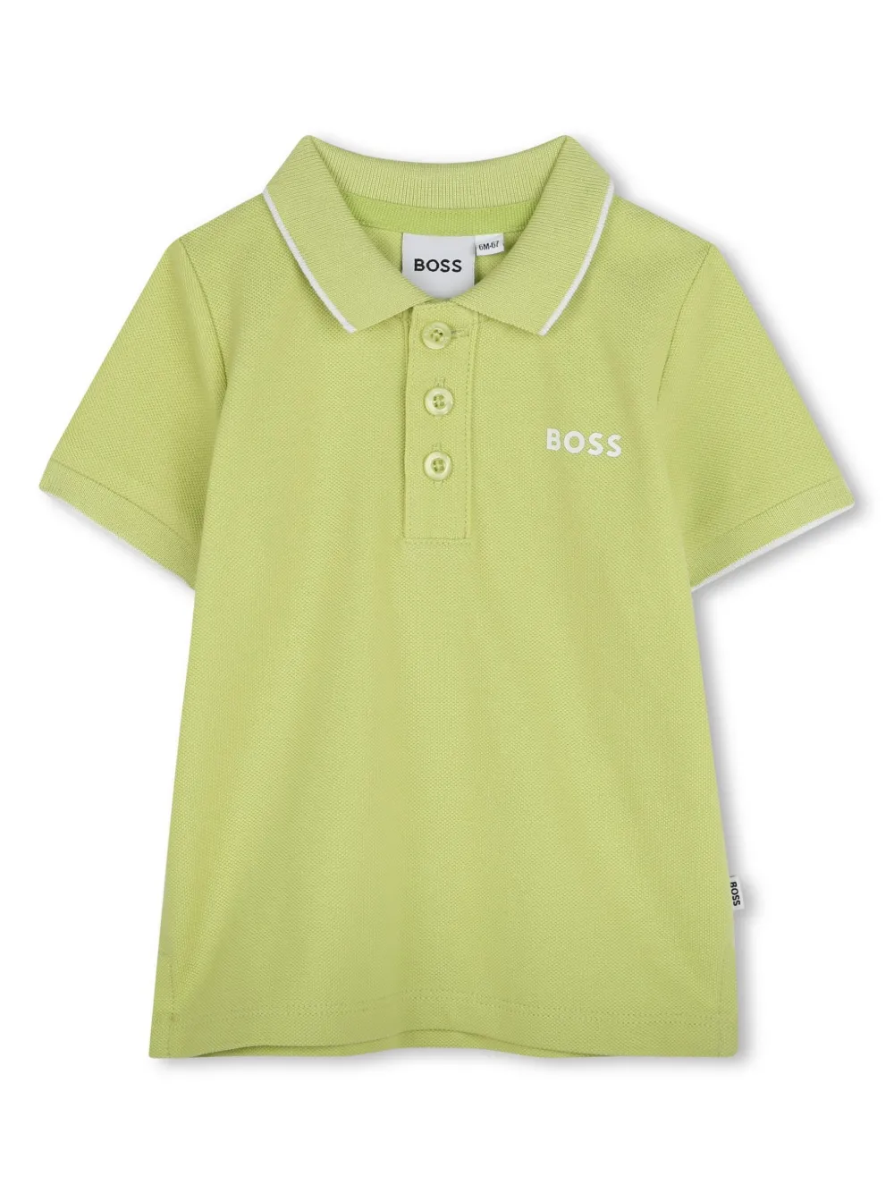 

Рубашка поло с вышитым логотипом BOSS Kidswear, зеленый