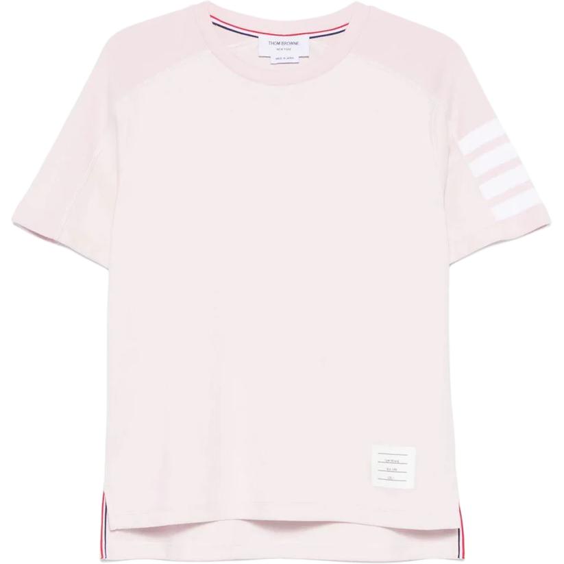 

Футболка из 4-нитчатого хлопка THOM BROWNE, розовый