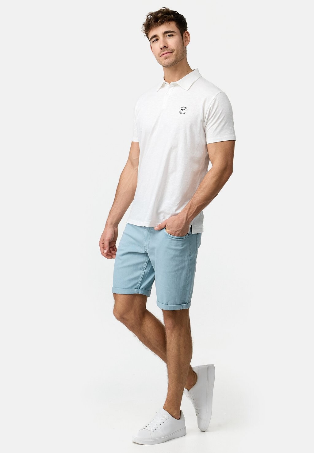 

Джинсовые шорты INDICODE JEANS, синяя волна