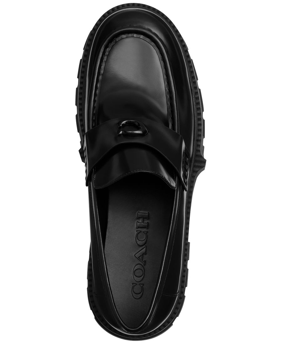 Мужские лоферы на платформе без шнурков COACH, Black — фото 4