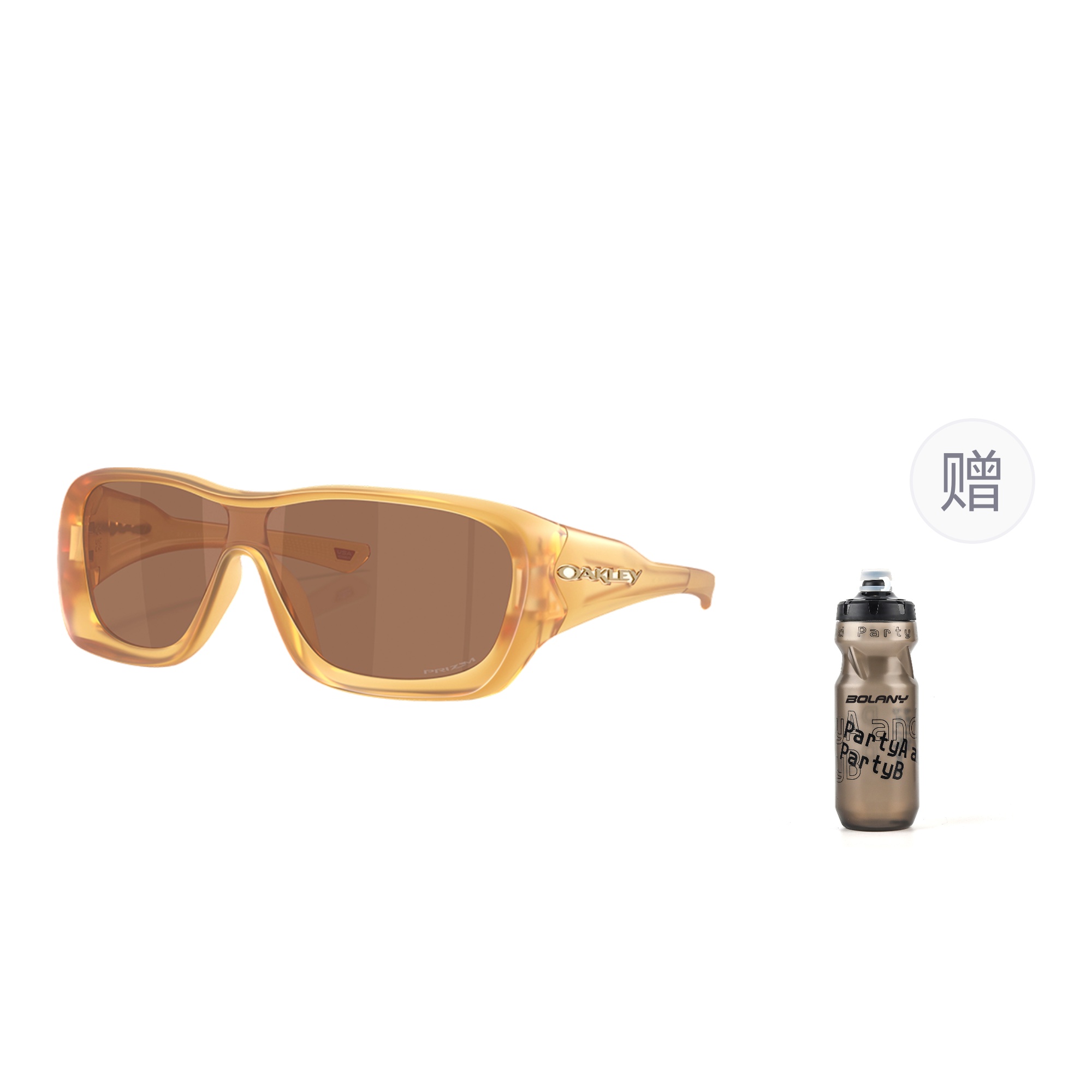 

Oakley Солнечные очки De La Salle с геометрической оправой, 9493-04 Tungsten Gold+Kettle