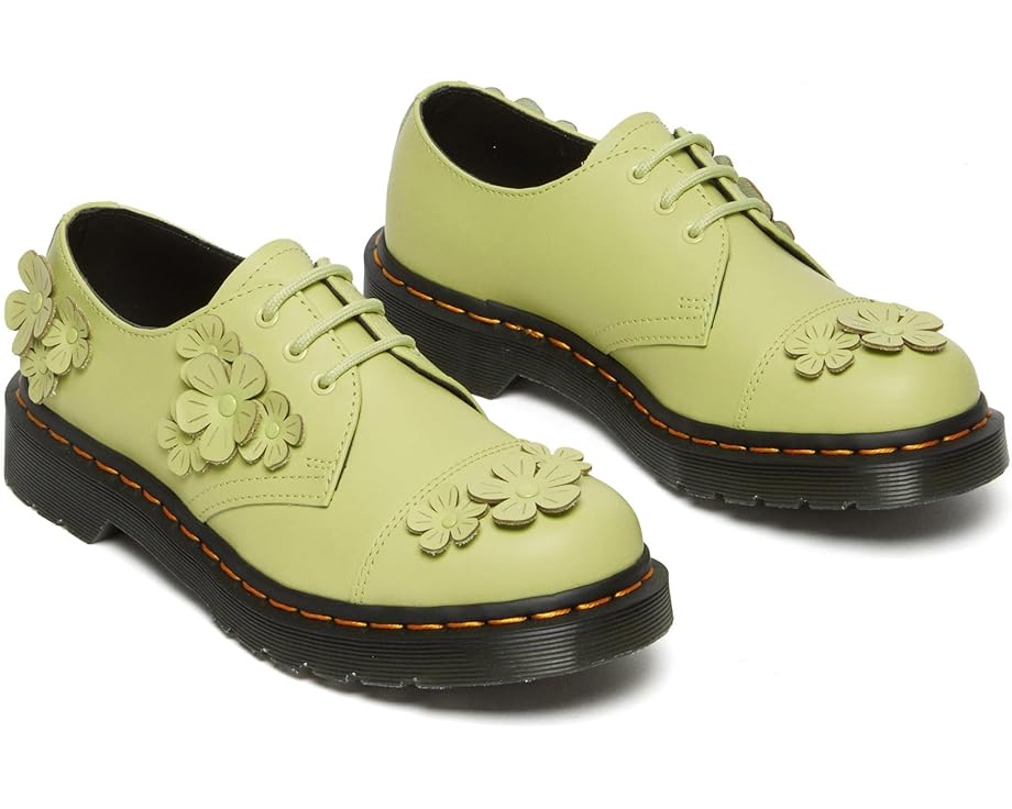 

Оксфорды Dr. Martens 1461 Flower, цвет Lime Green