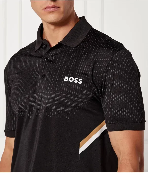 Поло Paule TOC slim fit Boss Green, черный — фото 4