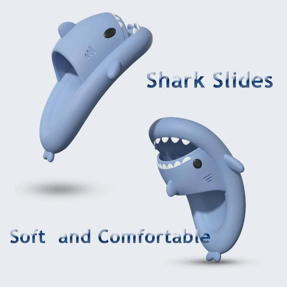 Тапочки для детей Zureto Shark, Тапочки для детей Cloudy Shark, Милые мультяшные детские тапочки Акула, желтый — фото 2