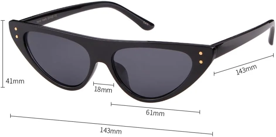 

Винтажные солнцезащитные очки MUTYNE «кошачий глаз», треугольные, ретро, ​​женские солнцезащитные очки, очки для женщин, очки с защитой от УФ-излучения UV400, C4