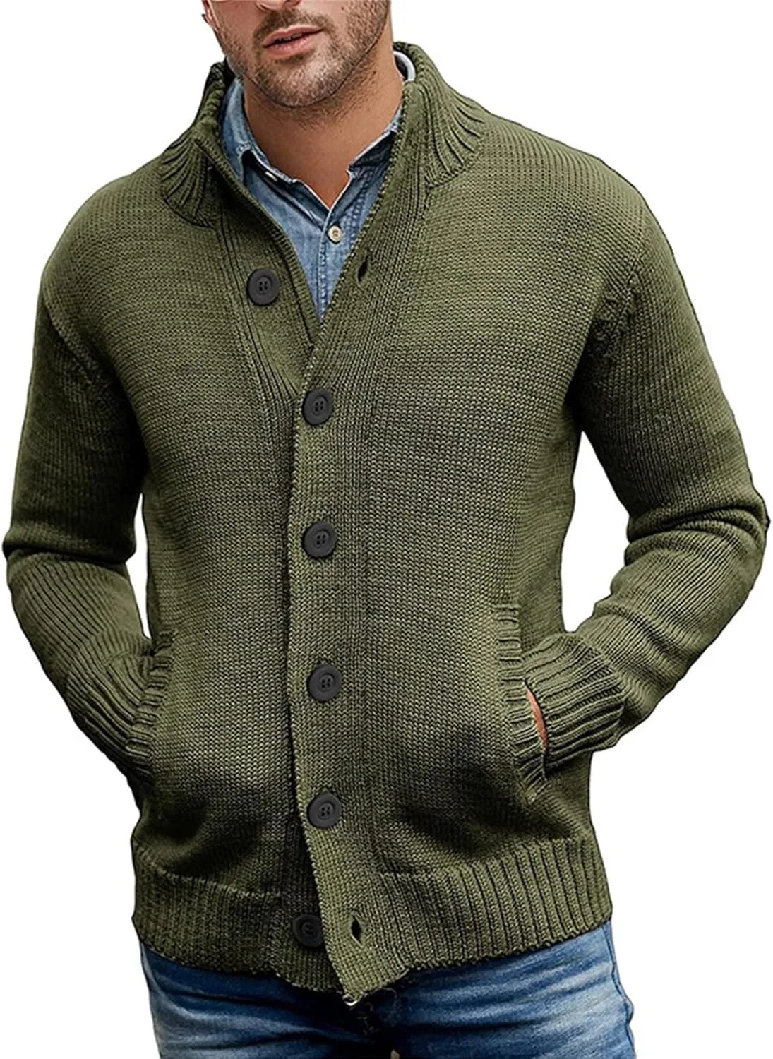 

Мужской кардиган Casual Slim Fit V-образный вырез