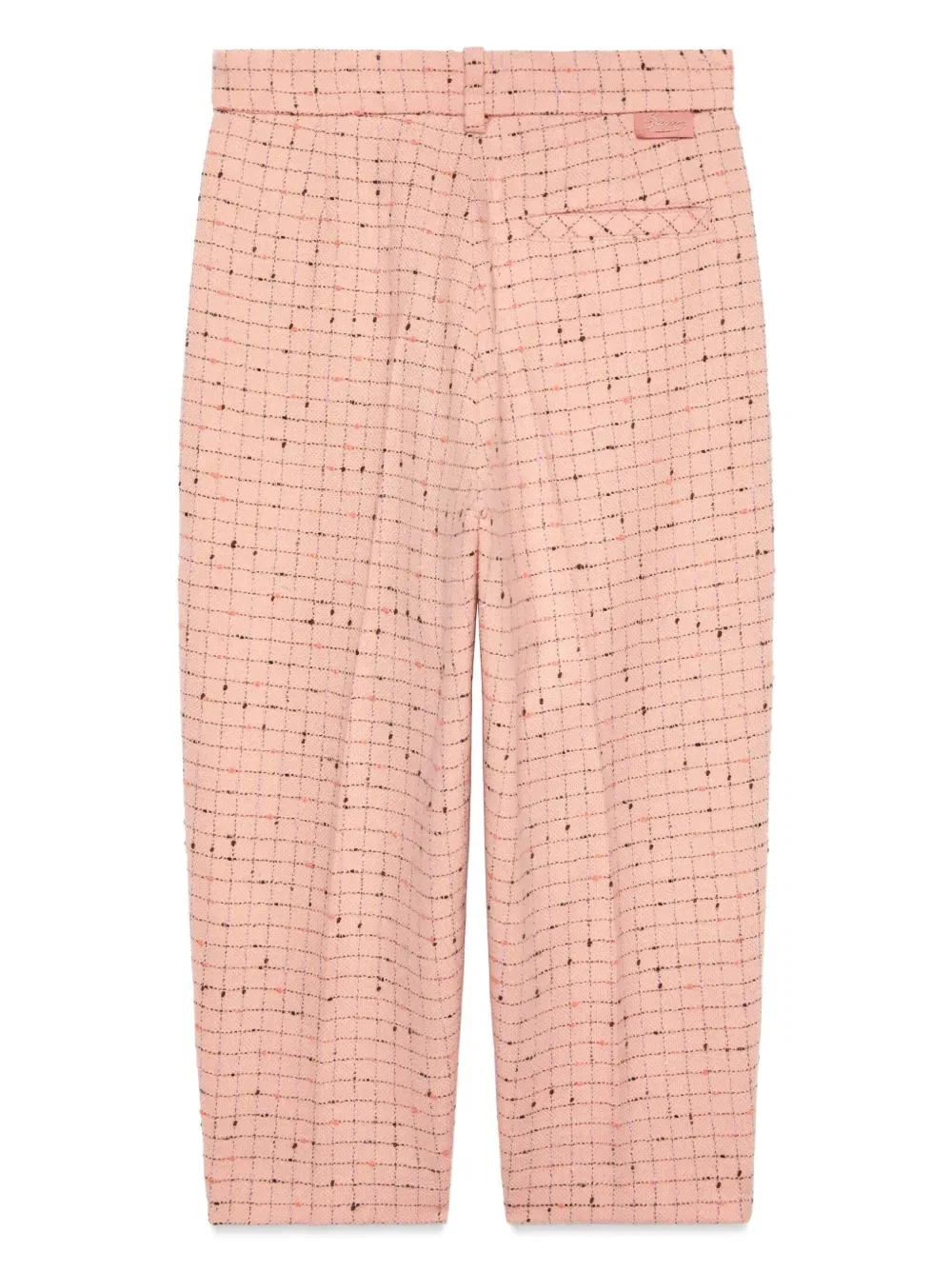 Шерстяные брюки в клетку с интарсией Gucci Kids, розовый — фото 2
