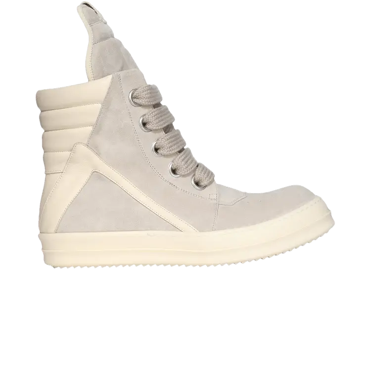 

Кроссовки Rick Owens Hollywood Jumbo Laced Geobasket High Dinge Milk, серый
