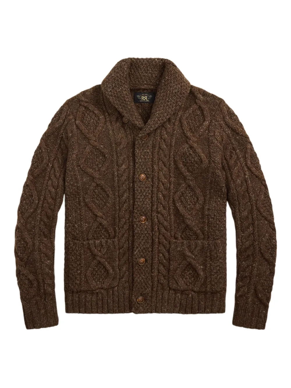 

Кардиган фактурной вязки Ralph Lauren RRL, коричневый