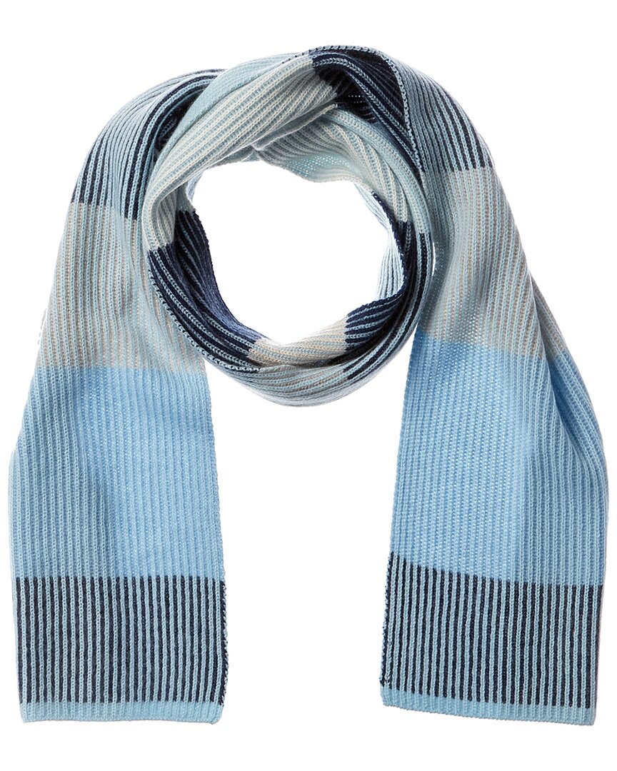 

Плетеный шарф из цветного кашемира Forte Cashmere, синий