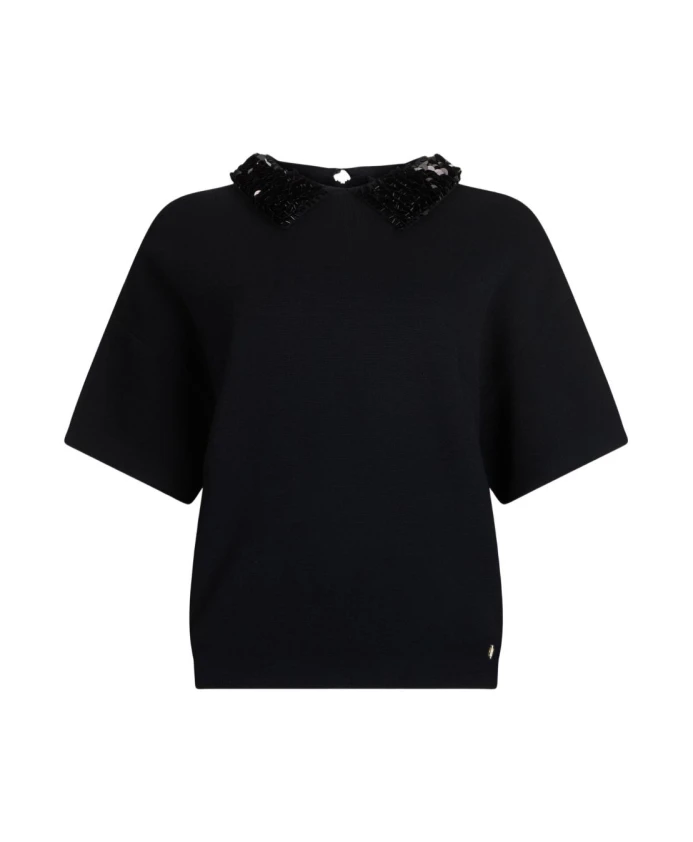 

Стильный черный пуловер AW25 Liu Jo, черный