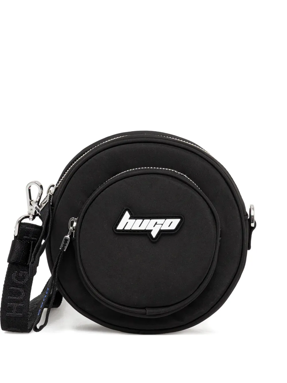 

Круглая сумка через плечо с логотипом HUGO, черный