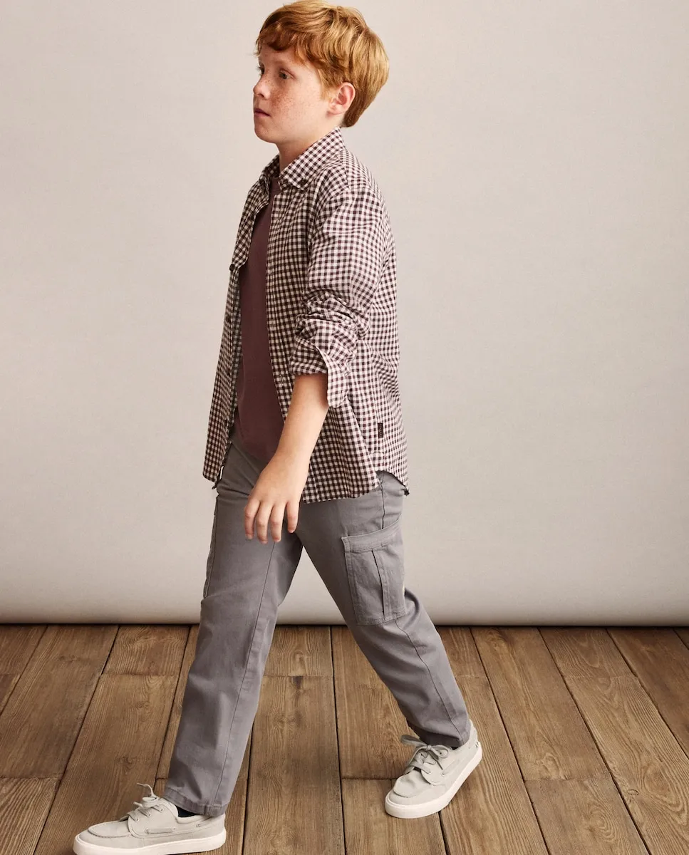 

Детские короткие брюки-карго Coconut El Corte Inglés, светло-серый