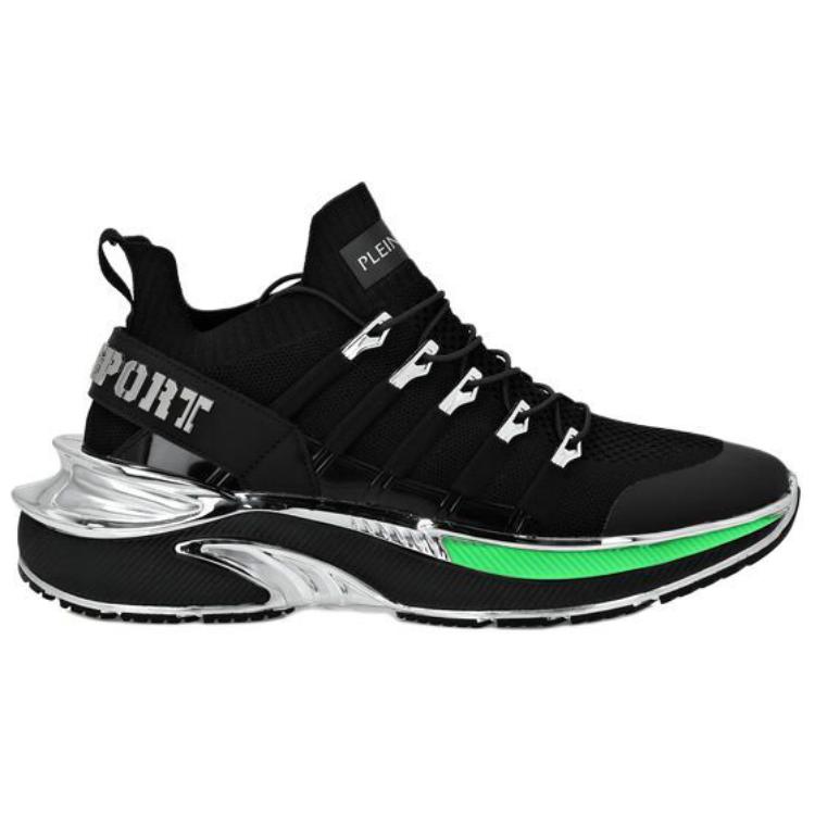 PLEIN SPORT Кроссовки low top Casual Shoes Unisex Black+Neon Green — фото 3