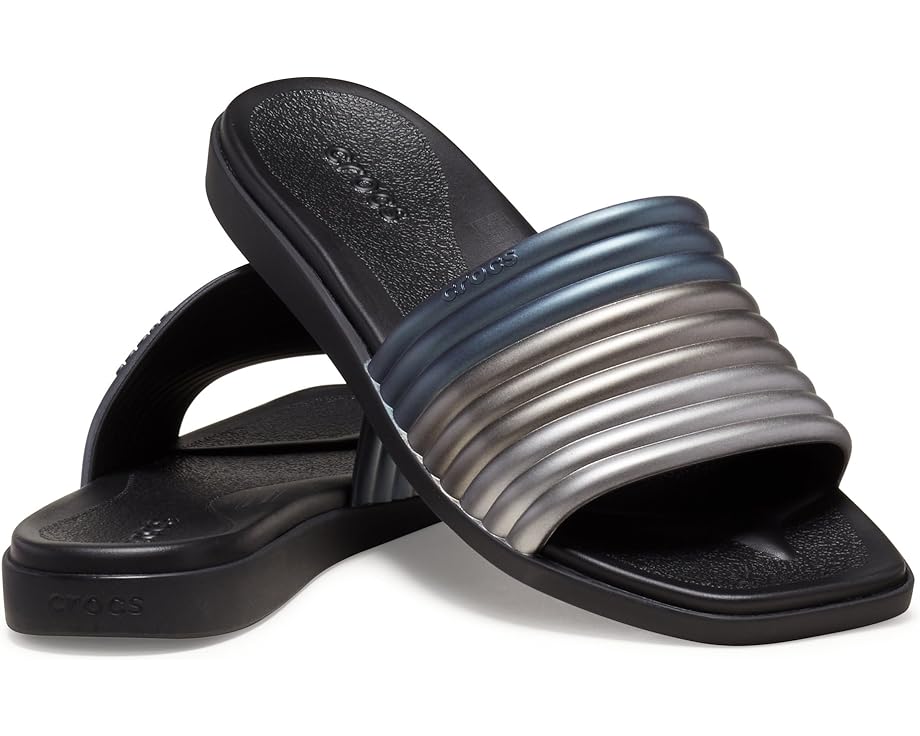 

Сандалии Crocs Miami Slide Sandals, цвет Metallic Black