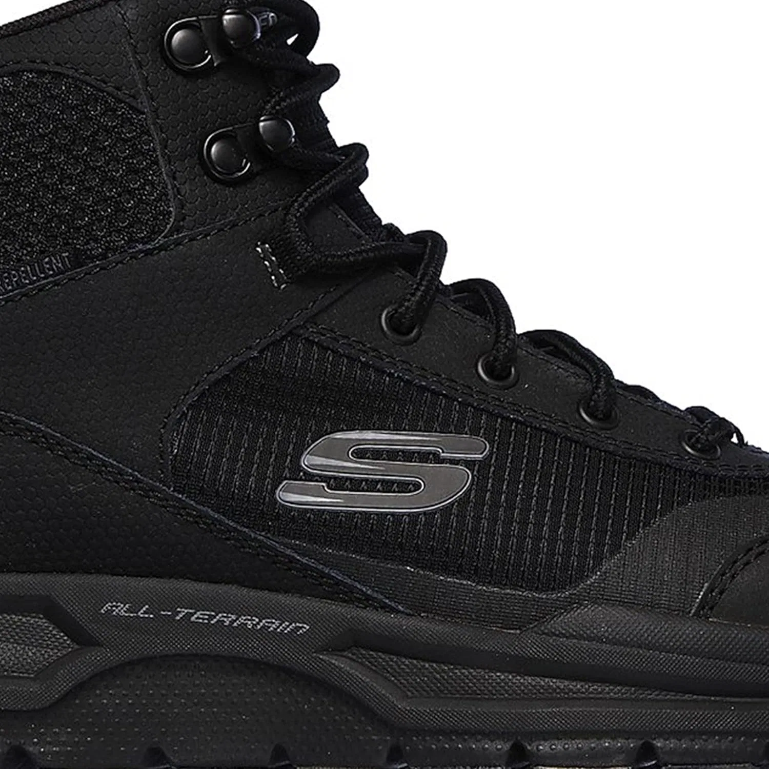 Трекинговые ботинки Skechers Escape Plan 2.0 Woorock Black с водоотталкивающим покрытием — фото 4