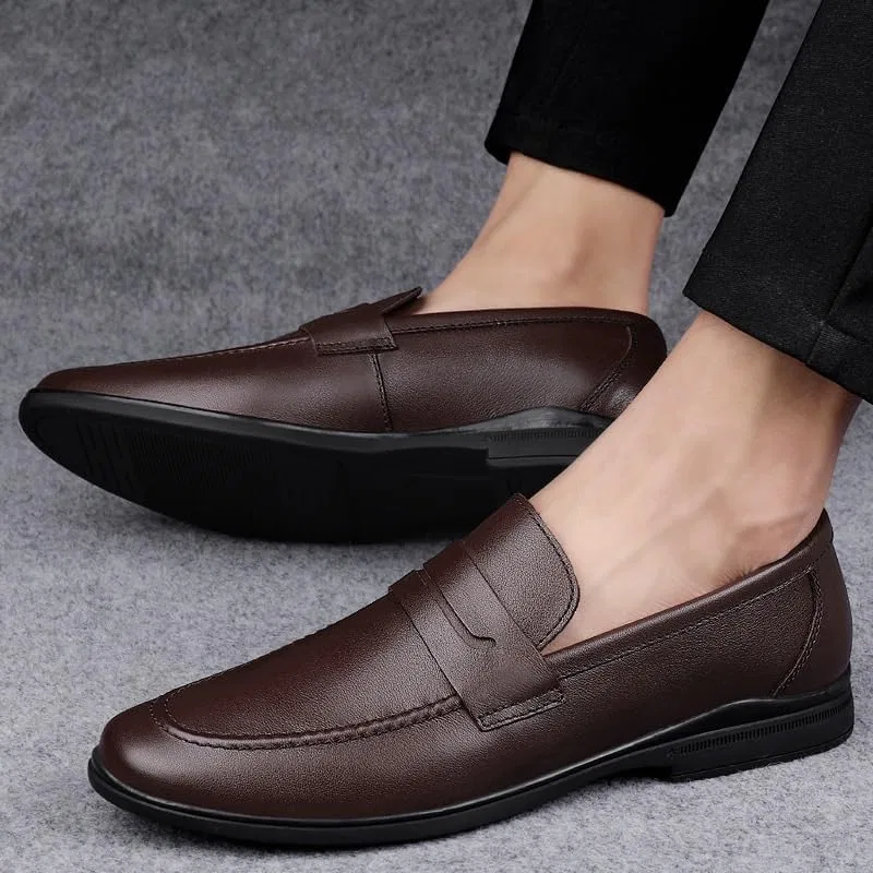 Лоферы мужские Slip On Oxford Brown UOPYNE — фото 3