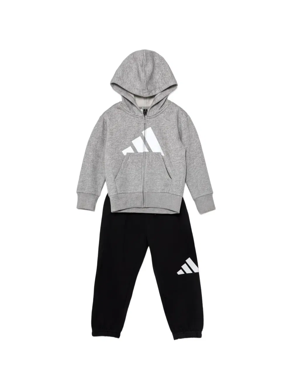 Спортивный костюм "Графика" с капюшоном Adidas Kids, серый