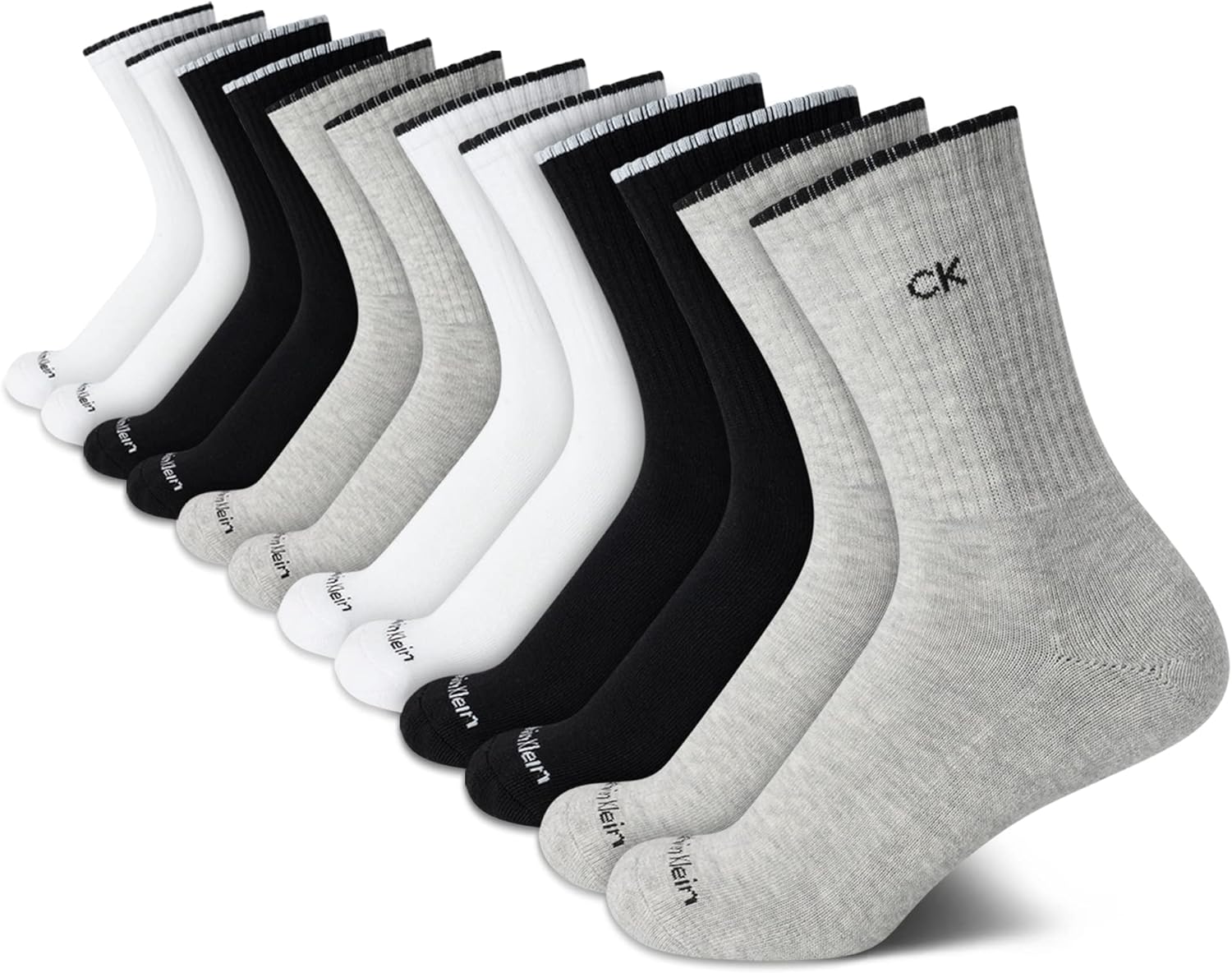 

Женские носки Calvin Klein - спортивные носки с мягкой подошвой (12 шт.), Black/White/Grey
