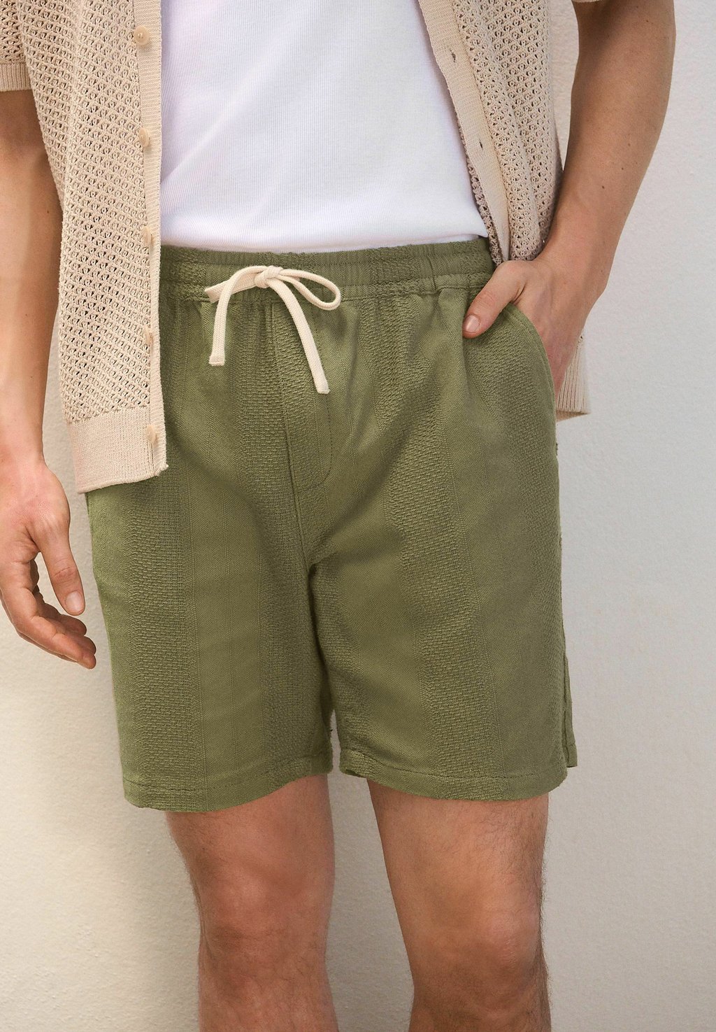 

Шорты REGULAR FIT TEXTURED DRAWSTRING WAIST Next, зеленый