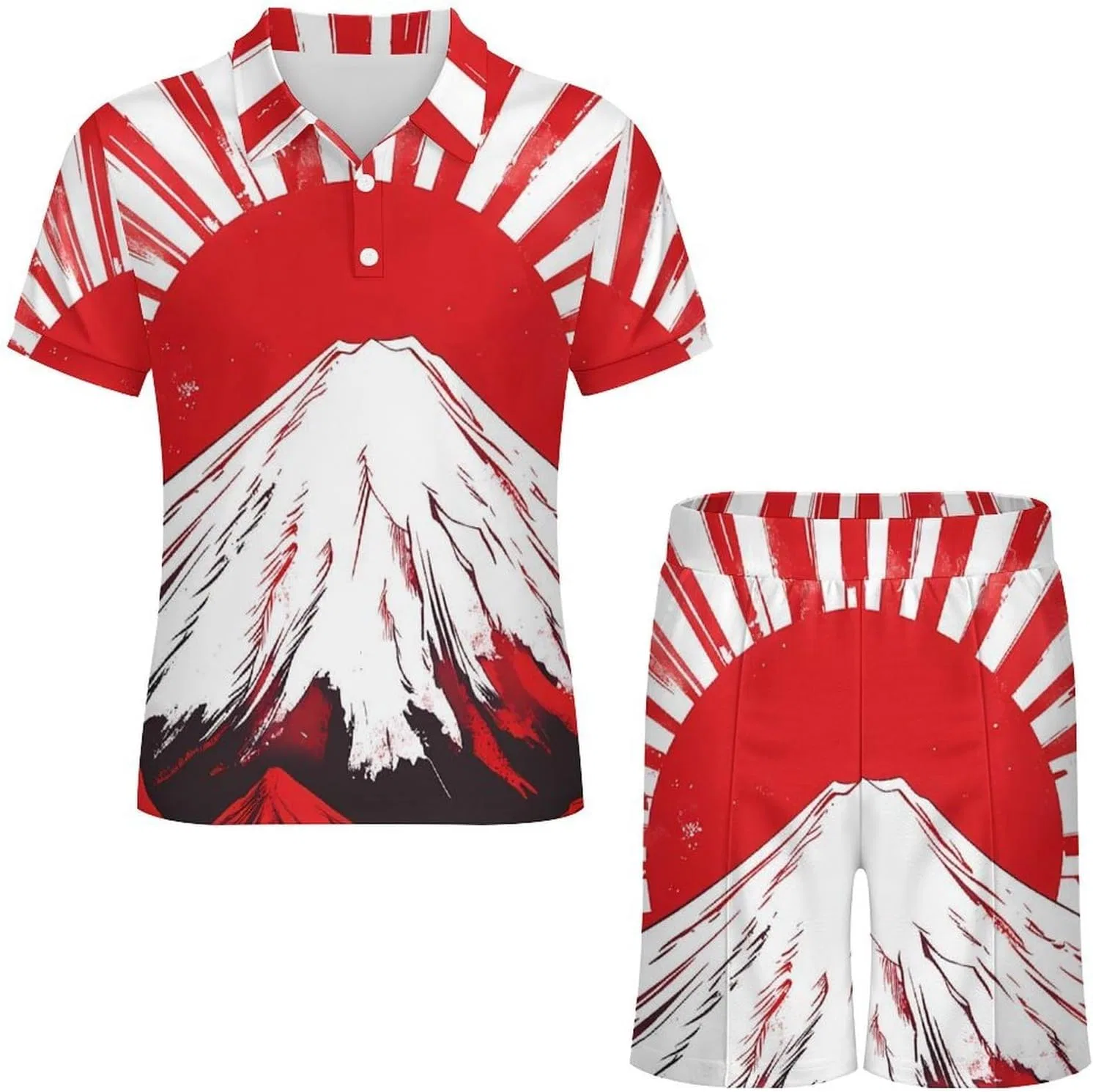 Спортивный костюм с принтом Fuji Mountain, Generic, 2 предмета, Style — фото 3