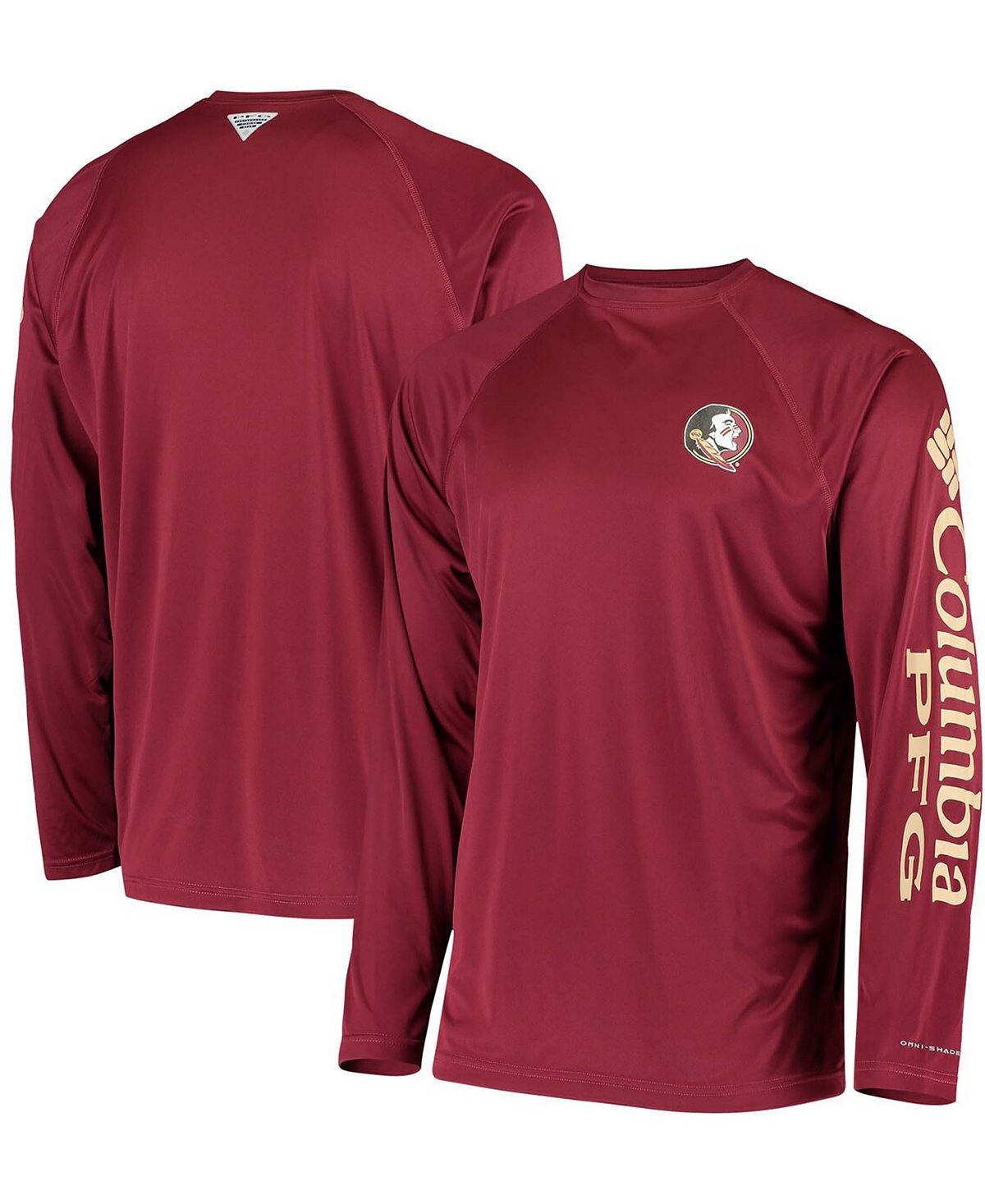 

Мужская футболка PFG Garnet Florida State Seminoles Terminal Tackle Omni-Shade с длинным рукавом Columbia