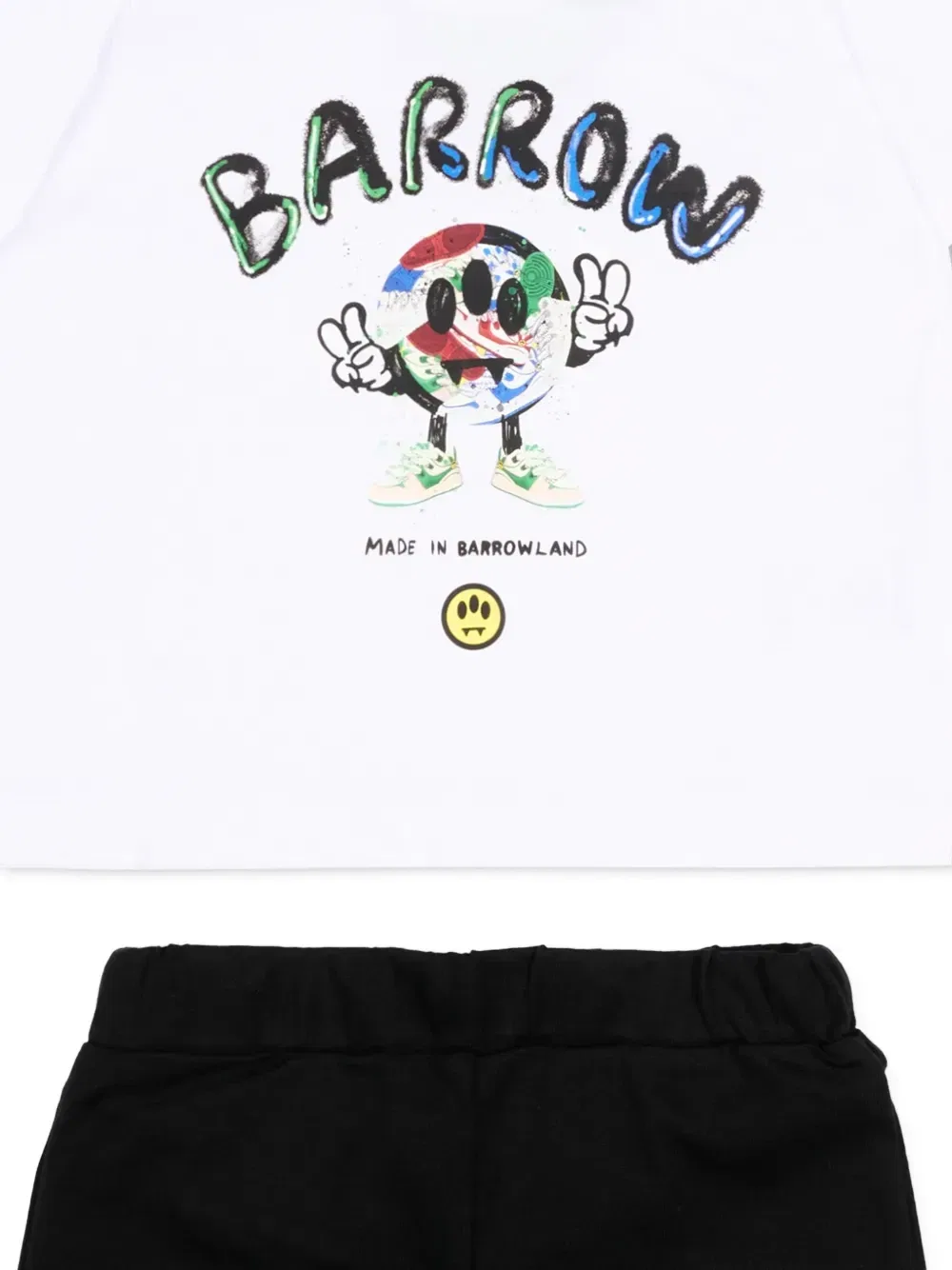Комплект из топа и шорт с принтом Barrow Kids, белый — фото 3