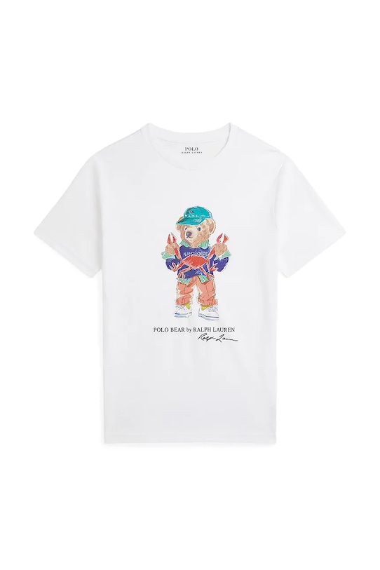 

Детская хлопковая футболка Polo Ralph Lauren, белый